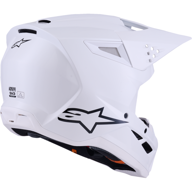 Alpinestars S-M3 Supertech Helmet - Solids - White Glossy - Size XS