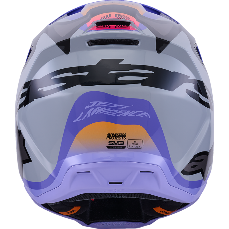 Alpinestars S-M3 Supertech Helmet - Jettson - Gray/Purple/Black - Size L