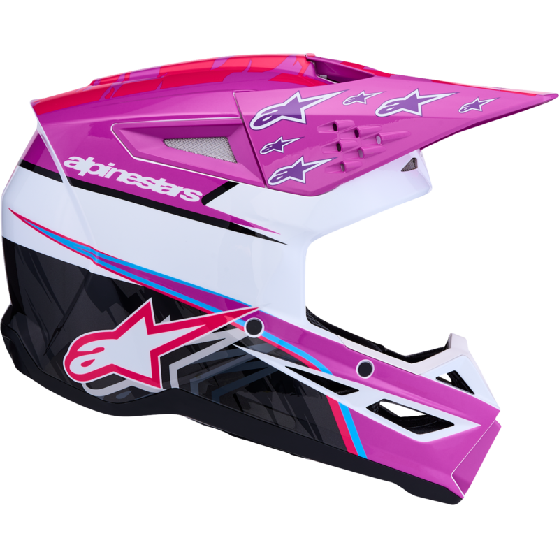 Alpinestars S-M3 Supertech Falcon Helmet - Purple/White/Pink - Size S