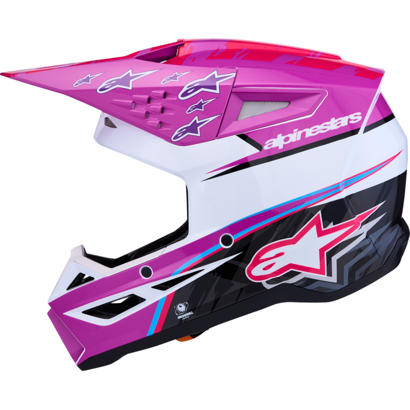 Alpinestars S-M3 Supertech Falcon Helmet - Purple/White/Pink - Size M