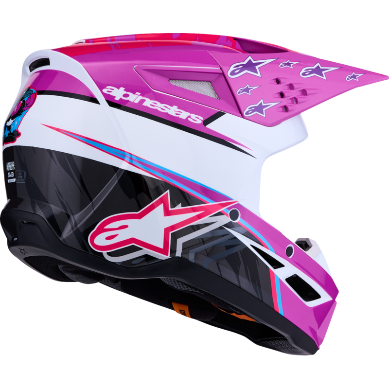 Alpinestars S-M3 Supertech Falcon Helmet - Purple/White/Pink - Size L