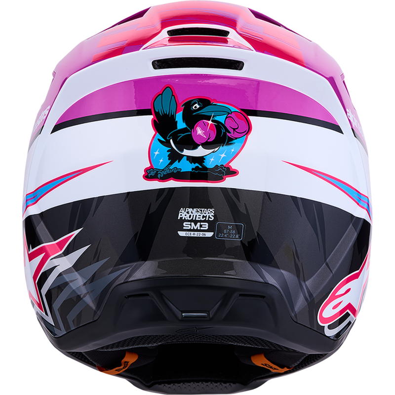 Alpinestars S-M3 Supertech Falcon Helmet - Purple/White/Pink - Size L