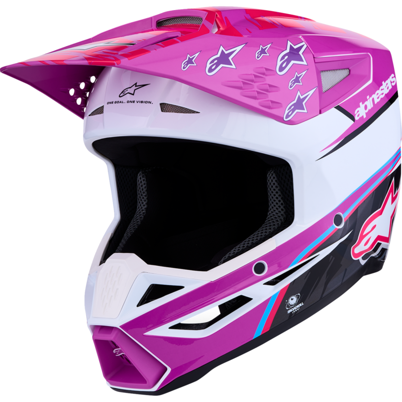 Alpinestars S-M3 Supertech Falcon Helmet - Purple/White/Pink - Size L
