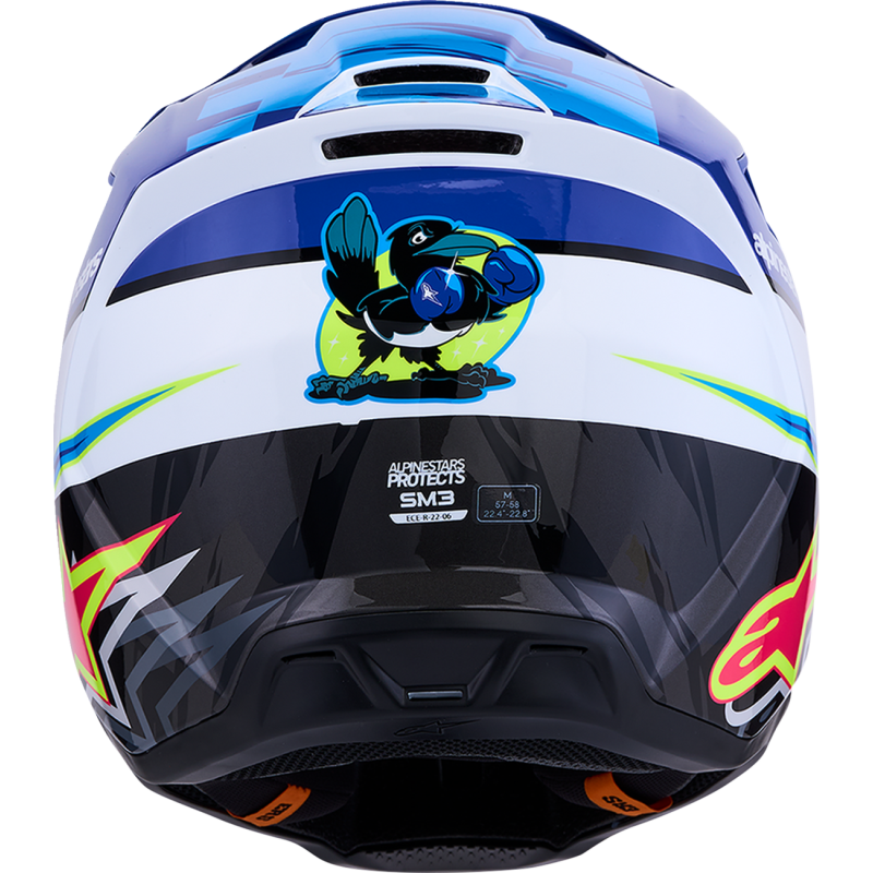 Alpinestars S-M3 Supertech Falcon Helmet - Blue/Black/Pink - Size XL