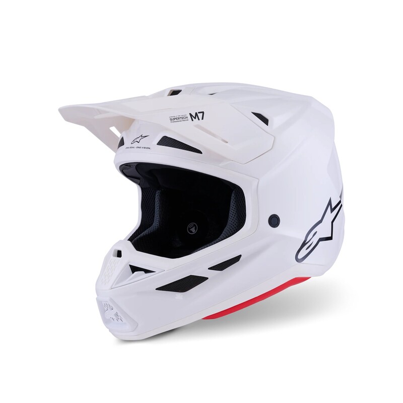 Alpinestars S-M7 Solids Helmet - White Glossy - Size XL