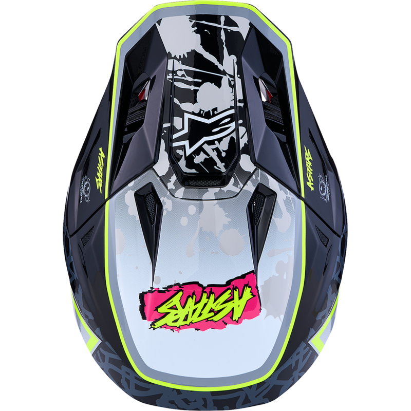 Alpinestars S-M7 Blaster Helmet - Black/Gray/Fluo Yellow - Size S
