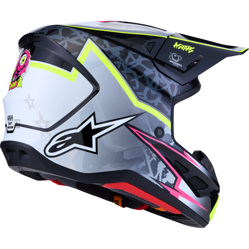 Alpinestars S-M7 Blaster Helmet - Black/Gray/Fluo Yellow - Size L