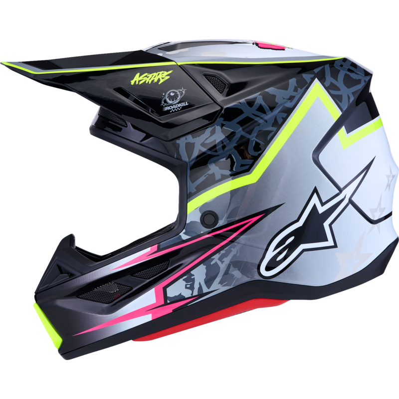 Alpinestars S-M7 Blaster Helmet - Black/Gray/Fluo Yellow - Size L