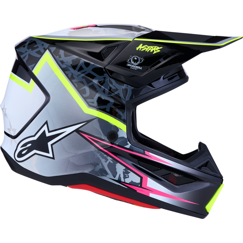 Alpinestars S-M7 Blaster Helmet - Black/Gray/Fluo Yellow - Size L