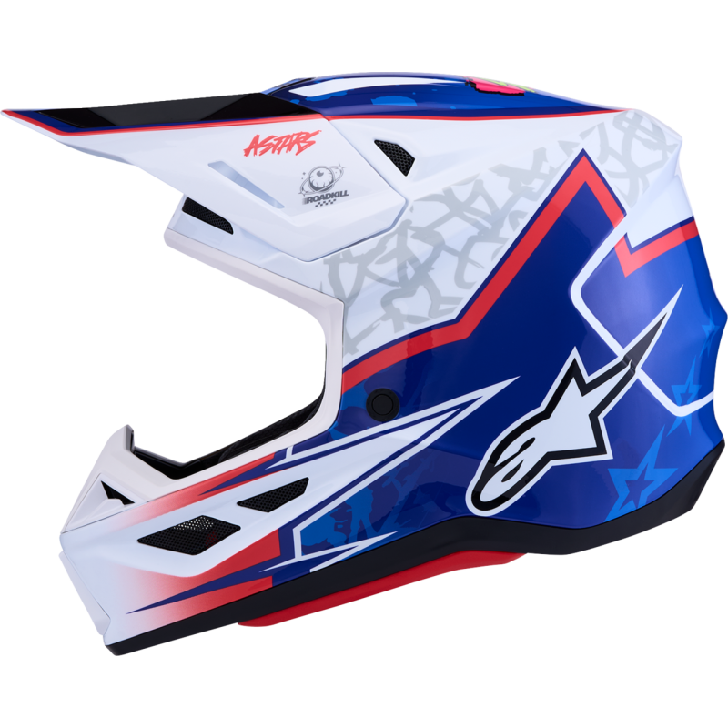 Alpinestars S-M7 Blaster Helmet - White/Blue/Red - Size L