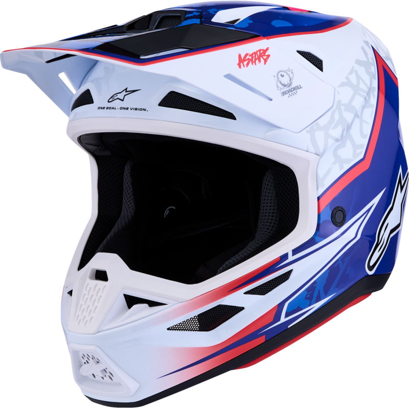 Alpinestars S-M7 Blaster Helmet - White/Blue/Red - Size L