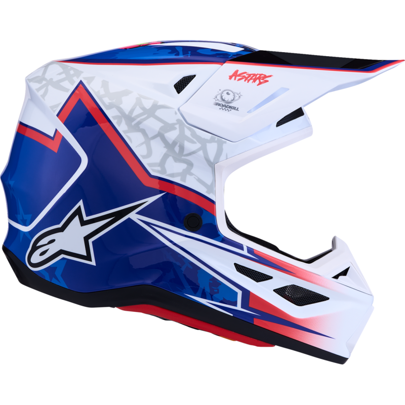 Alpinestars S-M7 Blaster Helmet - White/Blue/Red - Size XL