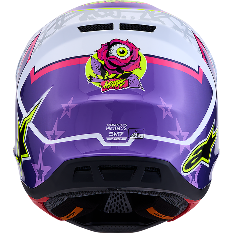 Alpinestars S-M7 Blaster Helmet - Purple/Pink/White - Size S