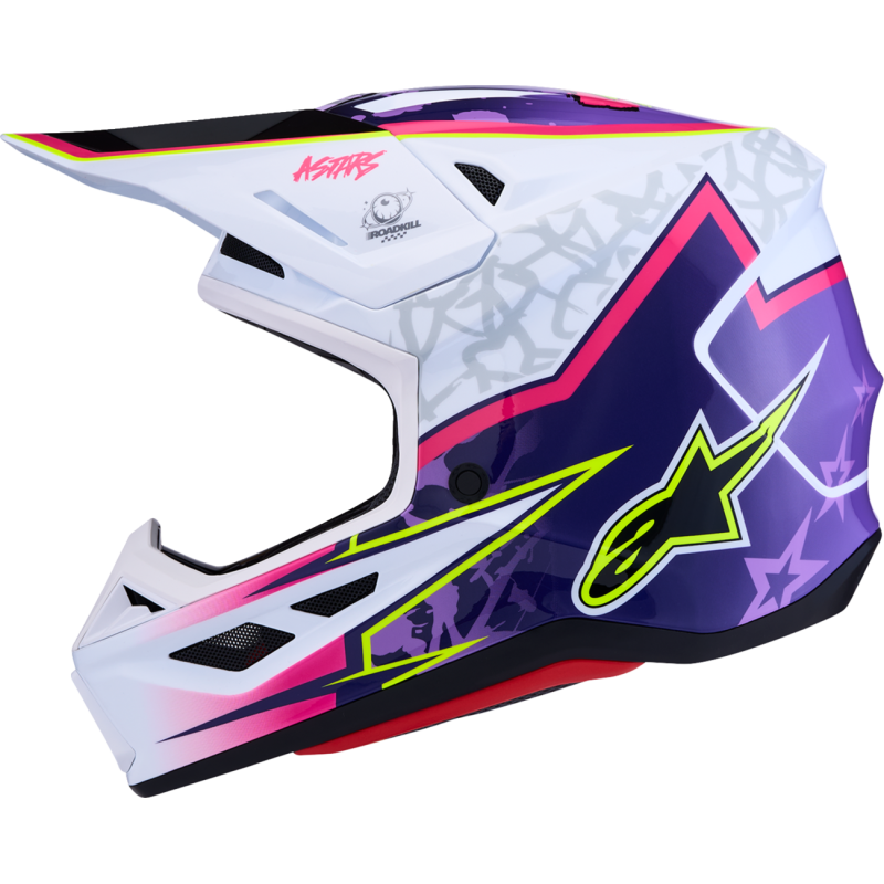 Alpinestars S-M7 Blaster Helmet - Purple/Pink/White - Size M
