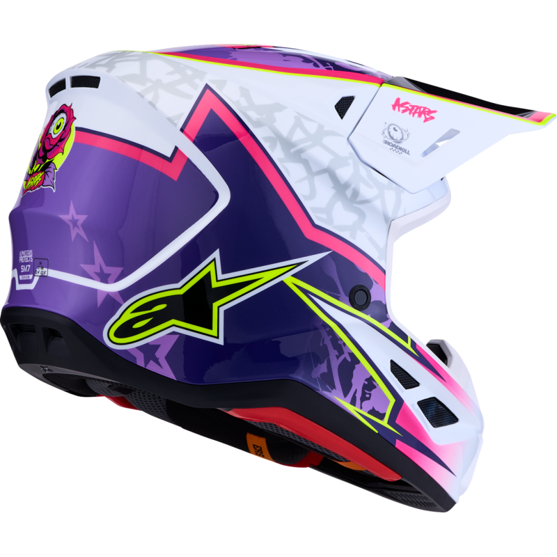 Alpinestars S-M7 Blaster Helmet - Purple/Pink/White - Size L