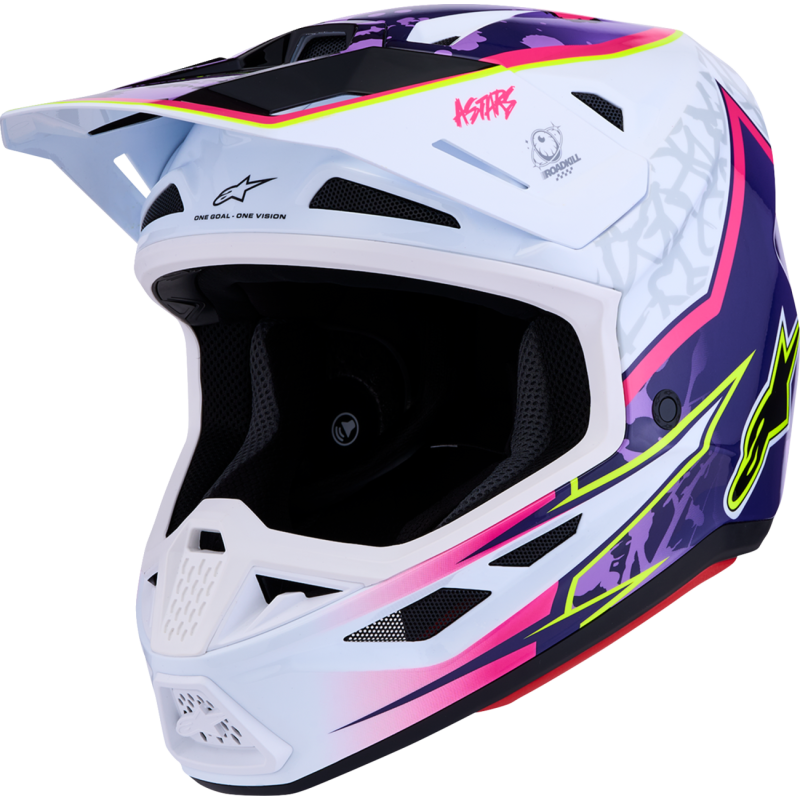 Alpinestars S-M7 Blaster Helmet - Purple/Pink/White - Size XL