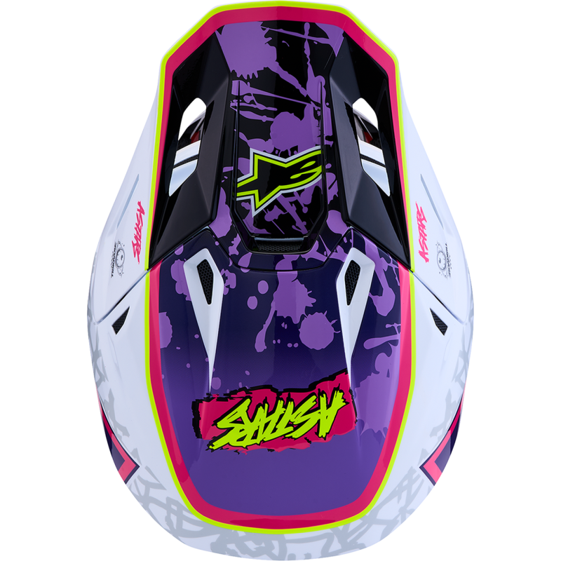 Alpinestars S-M7 Blaster Helmet - Purple/Pink/White - Size XL