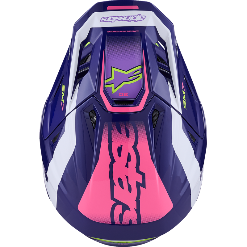 Alpinestars S-M7 Helmet - Deed, Purple/Pink - Size XL