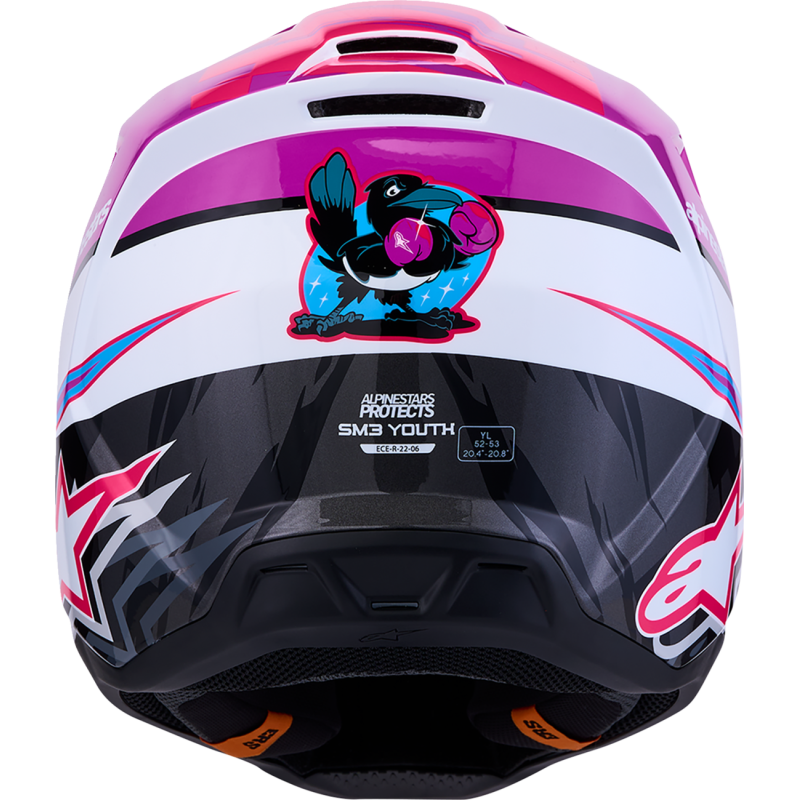 Alpinestars SM3 Youth Helmet - Falcon, Purple/White/Pink, Size M