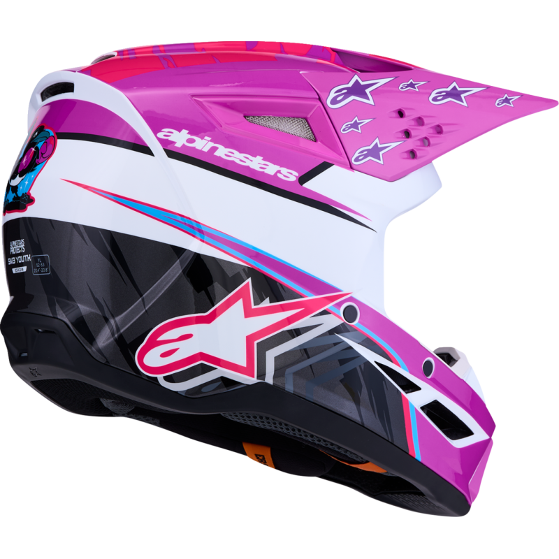 Alpinestars SM3 Youth Helmet - Falcon, Purple/White/Pink, Size M