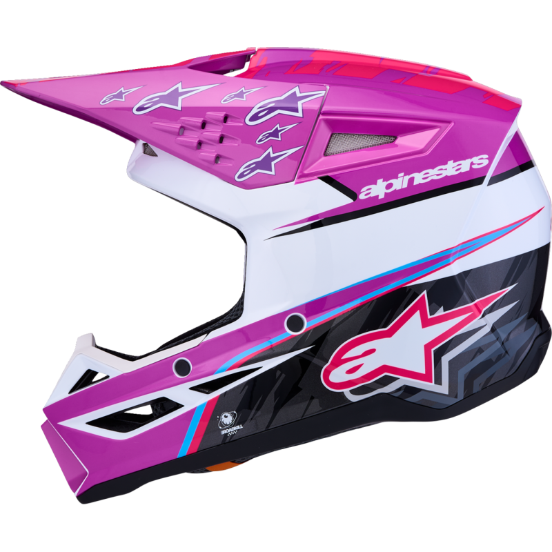 Alpinestars SM3 Youth Helmet - Falcon, Purple/White/Pink, Size M