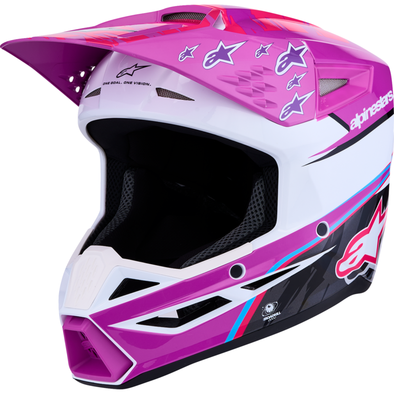 Alpinestars SM3 Youth Helmet - Falcon, Purple/White/Pink, Size L