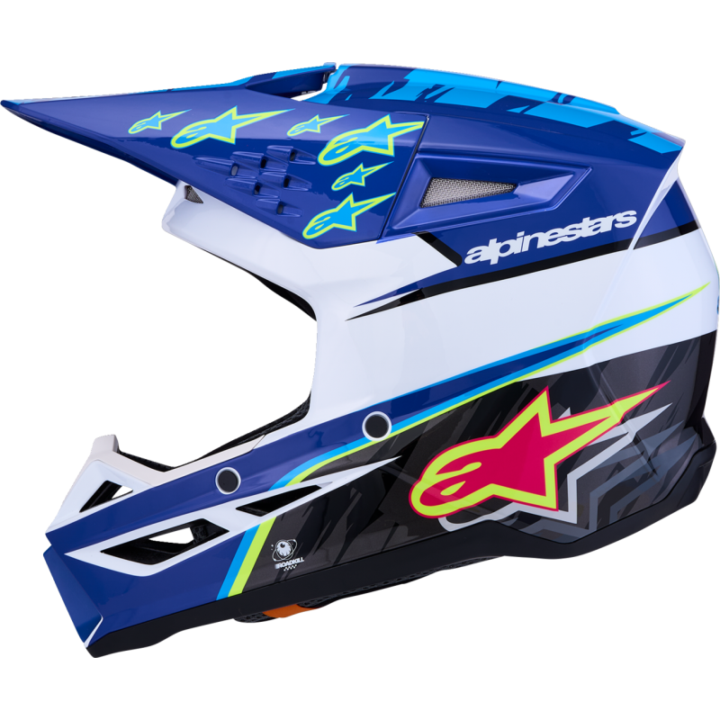 Alpinestars SM3 Youth Helmet - Falcon, Blue/Black/Pink, Size M