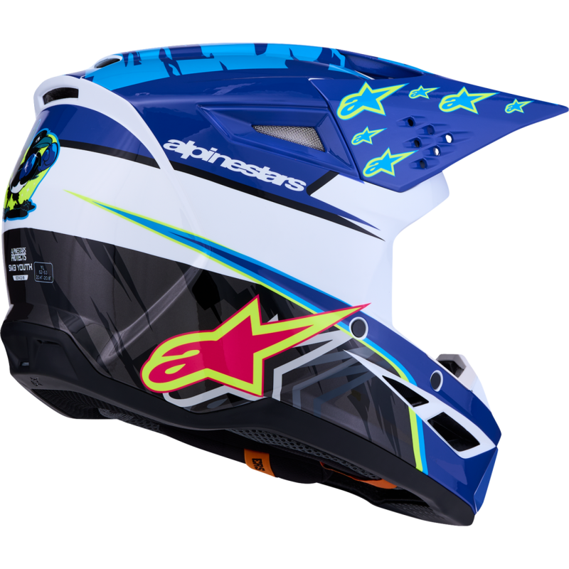 Alpinestars SM3 Youth Helmet - Falcon, Blue/Black/Pink, Size M