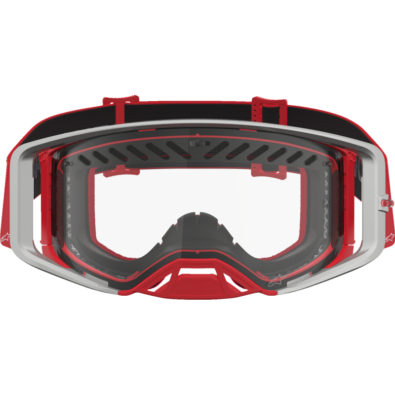 Alpinestars Supertech Goggles - Dura Air Fluid Red/Silver (Clear Lens)