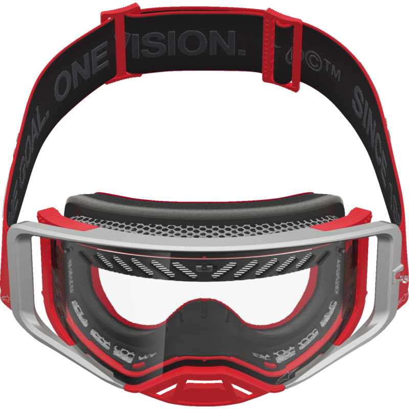 Alpinestars Supertech Goggles - Dura Air Fluid Red/Silver (Clear Lens)