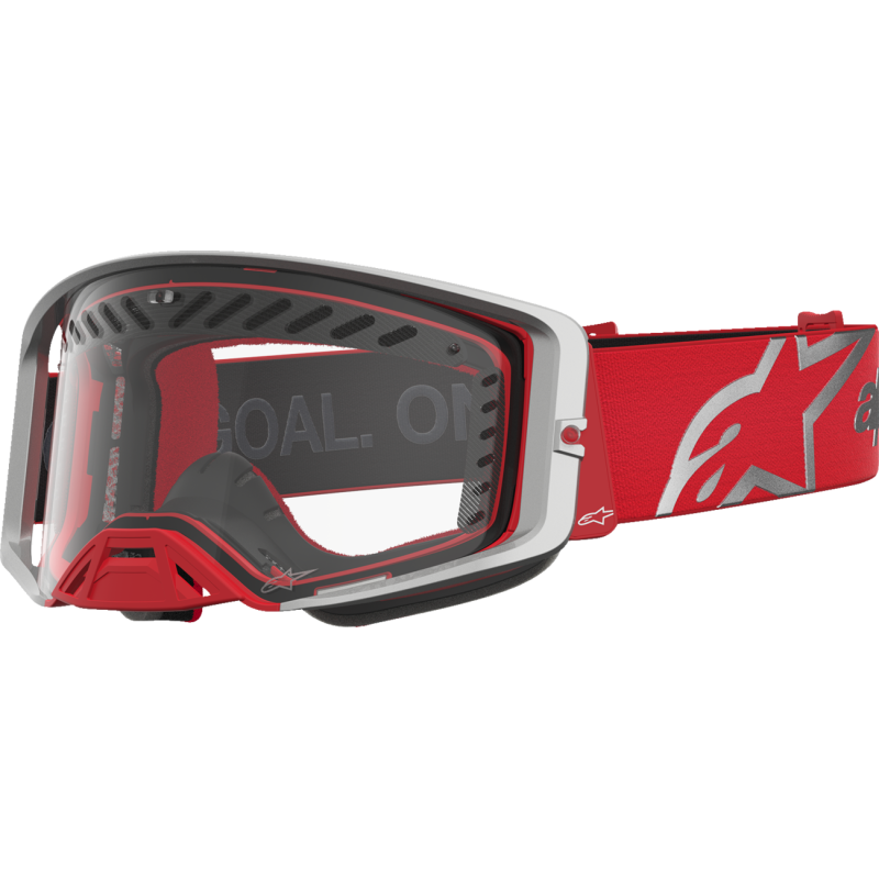 Alpinestars Supertech Goggles - Dura Air Fluid Red/Silver (Clear Lens)