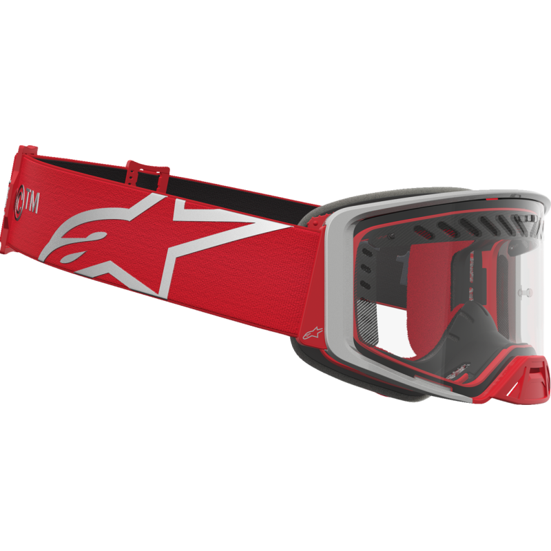 Alpinestars Supertech Goggles - Dura Air Fluid Red/Silver (Clear Lens)