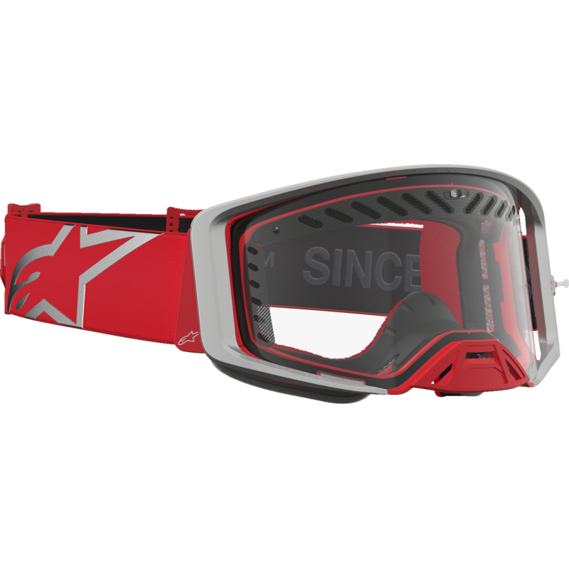 Alpinestars Supertech Goggles - Dura Air Fluid Red/Silver (Clear Lens)