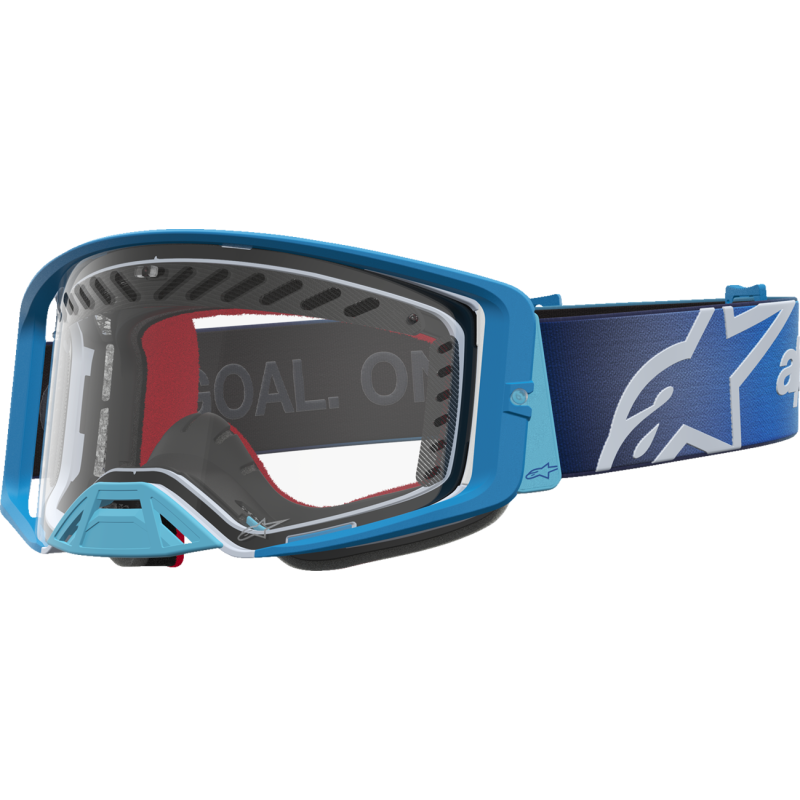 Alpinestars Supertech Goggles - Dura Air Blue Fade/Silver (Clear Lens)