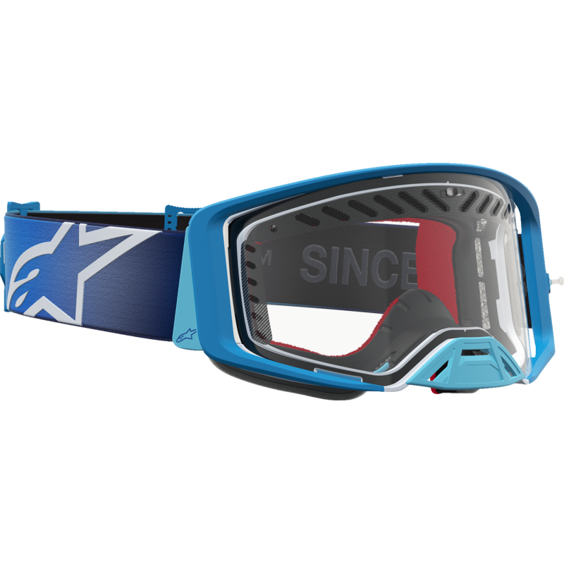 Alpinestars Supertech Goggles - Dura Air Blue Fade/Silver (Clear Lens)