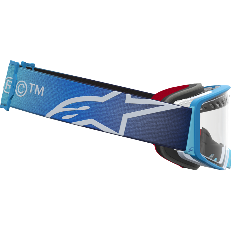 Alpinestars Supertech Goggles - Dura Air Blue Fade/Silver (Clear Lens)