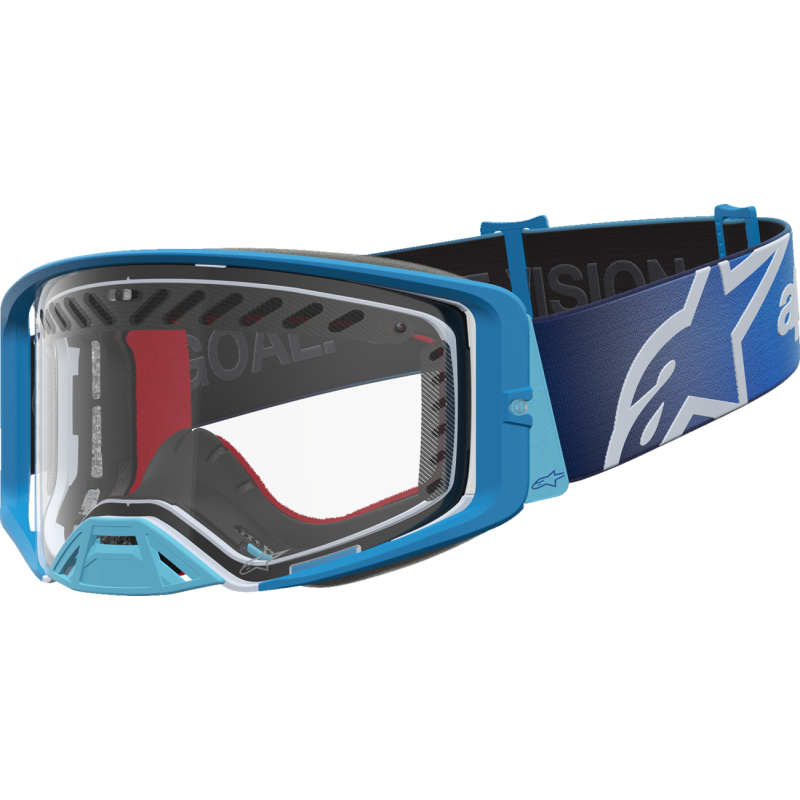 Alpinestars Supertech Goggles - Dura Air Blue Fade/Silver (Clear Lens)