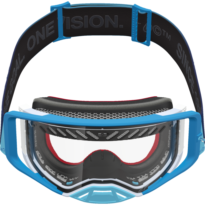 Alpinestars Supertech Goggles - Dura Air Blue Fade/Silver (Clear Lens)