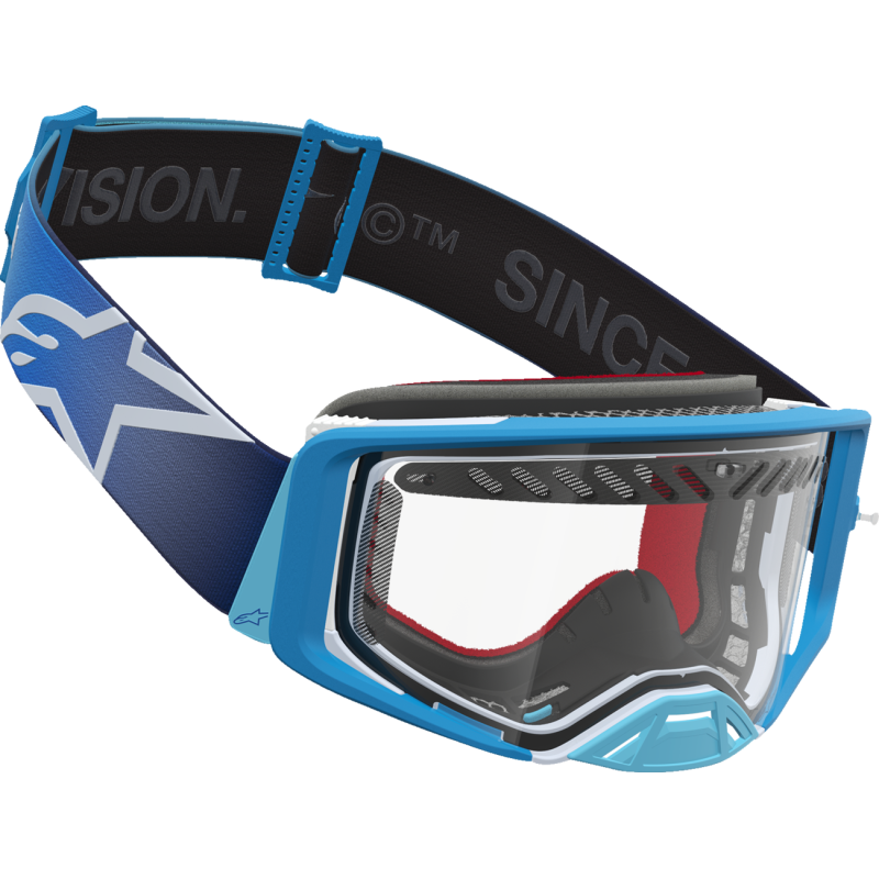 Alpinestars Supertech Goggles - Dura Air Blue Fade/Silver (Clear Lens)