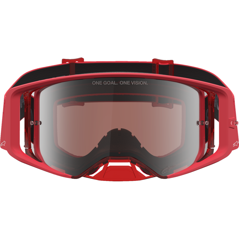 Alpinestars Supertech Goggles - Vesta Fluo Red/Chrome (Mirror Silver Lens)