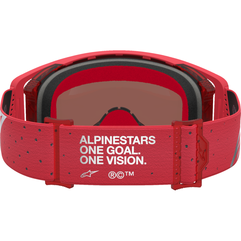 Alpinestars Supertech Goggles - Vesta Fluo Red/Chrome (Mirror Silver Lens)