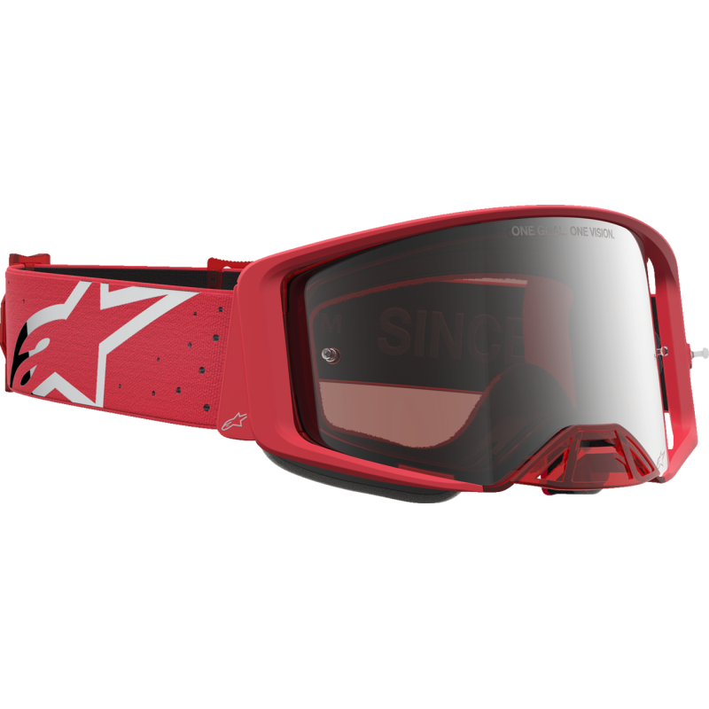 Alpinestars Supertech Goggles - Vesta Fluo Red/Chrome (Mirror Silver Lens)
