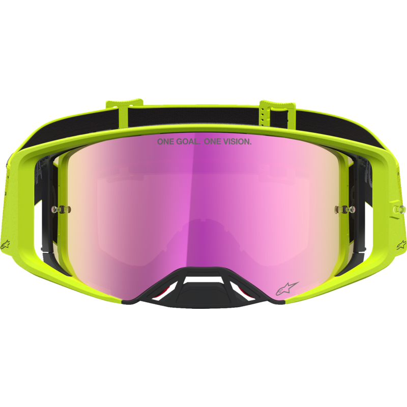 Alpinestars Supertech Goggles - Vesta Fluo Yellow/Black (Mirror Red Lens)