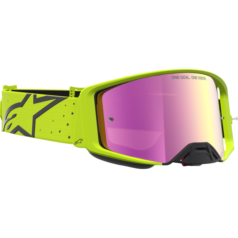 Alpinestars Supertech Goggles - Vesta Fluo Yellow/Black (Mirror Red Lens)