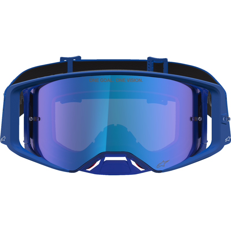 Alpinestars Supertech Goggles - Vesta Blithe Blue/White (Mirror Blue Lens)