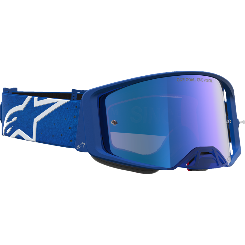 Alpinestars Supertech Goggles - Vesta Blithe Blue/White (Mirror Blue Lens)