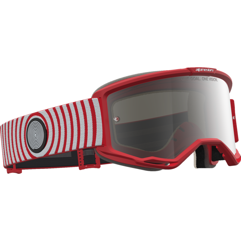 Alpinestars Vision 5 Goggles - Hone Red/Silver (Mirror Silver Lens)