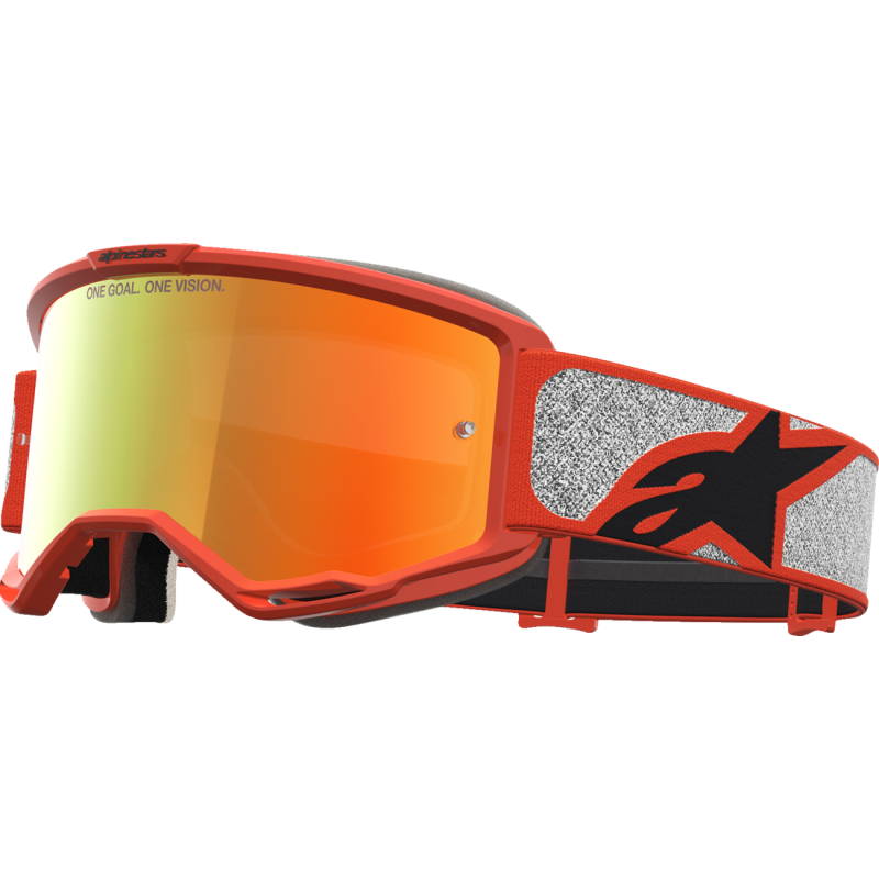 Alpinestars Vision 5 Goggles - Rora Silver/Orange (Mirror Red Lens)
