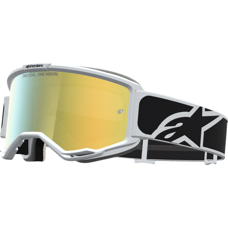 Alpinestars Vision 5 Goggles - Rora Black/White (Mirror Gold Lens)