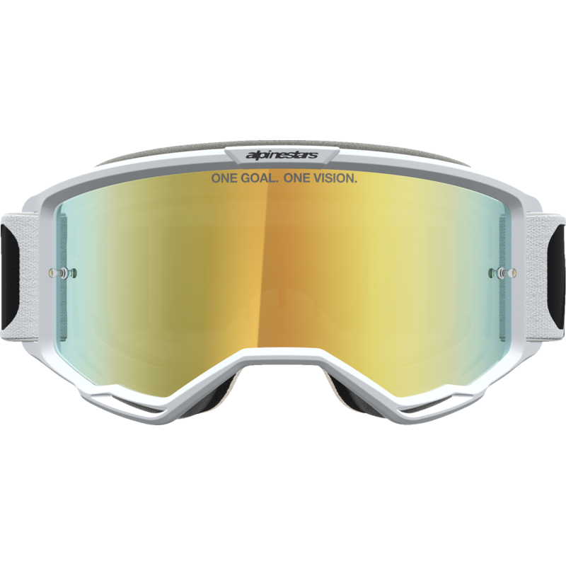 Alpinestars Vision 5 Goggles - Rora Black/White (Mirror Gold Lens)